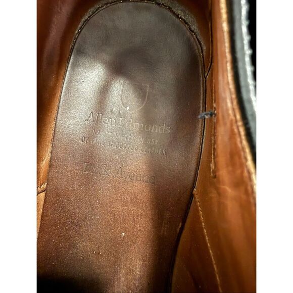 Allen Edmonds Men\'s 11 1/2 D Park Avenue Black Leather Cap Toe Lace Up Oxfords main image 6